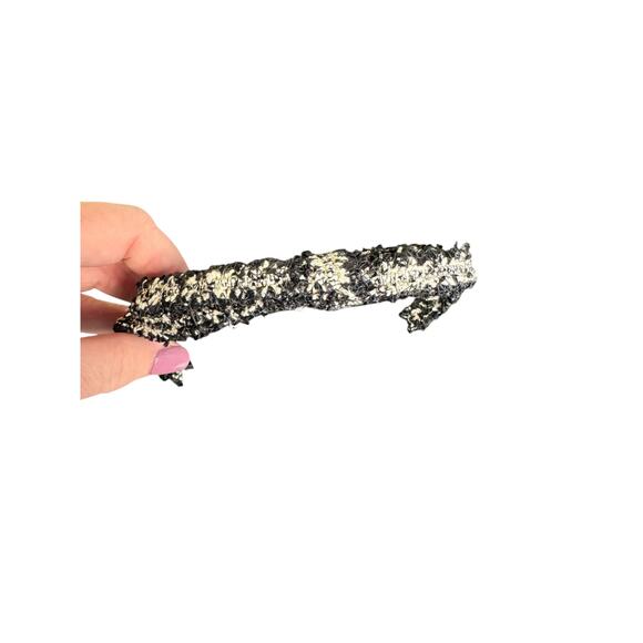 Lele Sadoughi NWT Tweed Bardot Ribbon Slim Headband in Jet main image 4